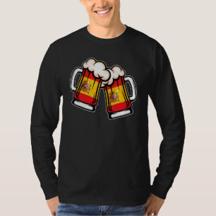 Camiseta Caneca de cerveja com a bandeira da Espanha Cerv