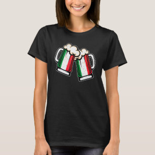 Camiseta Caneca de Cerveja com Bandeira da Itália Cerveja