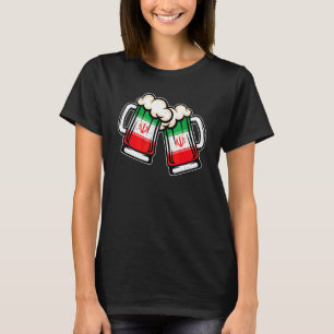 Camiseta Caneca de cerveja com bandeira do Irã Cerveja ira