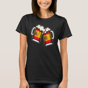 Camiseta Caneca de cerveja da bandeira da Espanha Cerveja