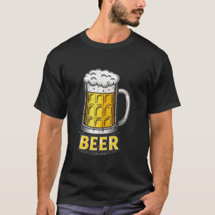 Camiseta Caneca de Cerveja Retro com Impressão em Espuma