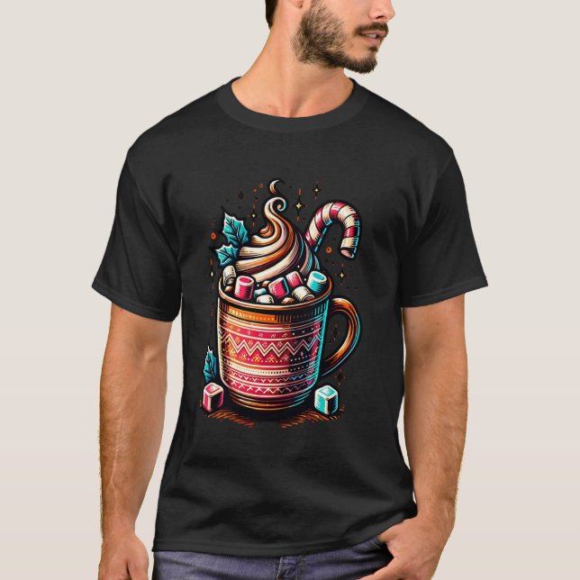 Camiseta Caneca de Chocolate Quente com Cana de Açúcar (Frente)