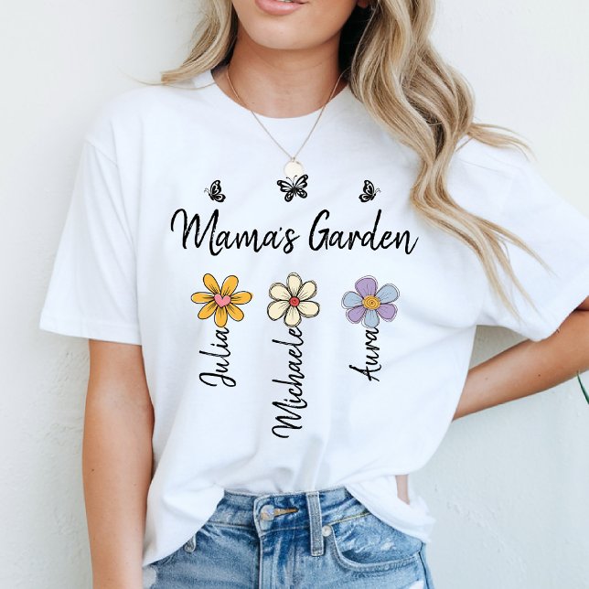Camiseta Caneca de Flor de Nascimento Personalizada com Nom (Criador carregado)