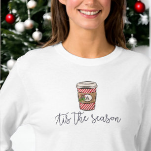 Camiseta Caneca de Natal com Monograma ’Tis the Season