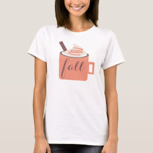 Camiseta Caneca de Outono com Tempero de Abóbora Chantilly