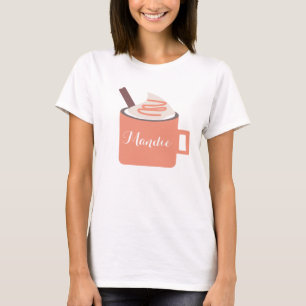 Camiseta Caneca de Outono de Abóbora com Chantilly Nome