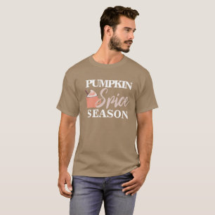 Camiseta Caneca de Outono de Abóbora com Creme Chantilly
