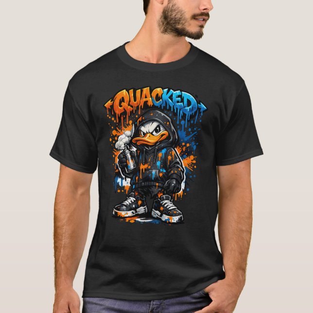 Camiseta Caneca de Streetwear Quacked Graffiti (Frente)