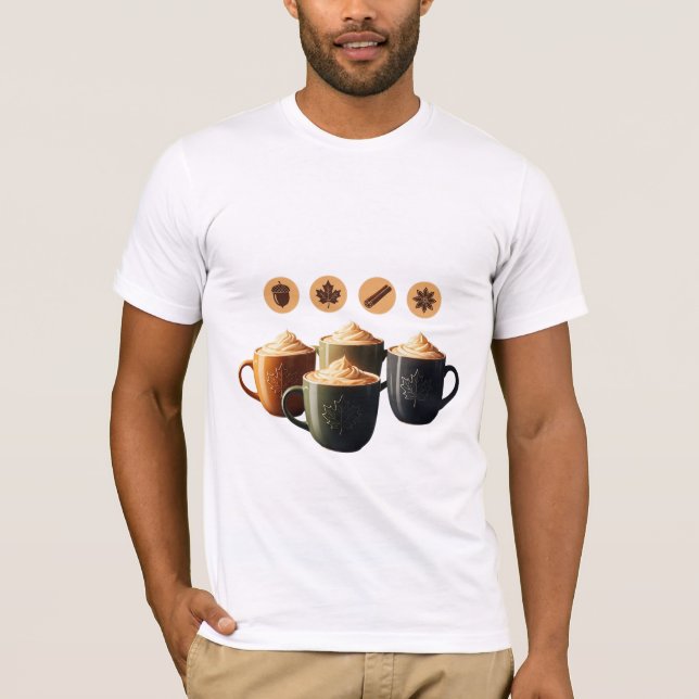 Camiseta Canecas de Café Cozy Autumn Latte (Frente)