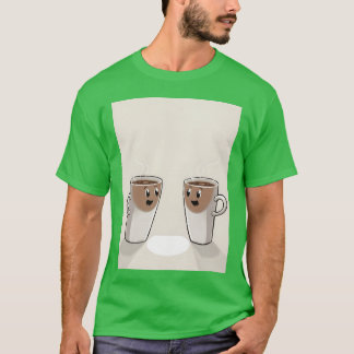 Camiseta Canecas de café vintage retrô
