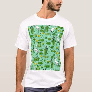 Camiseta Canes, ervas, lírios: enxame de safra.