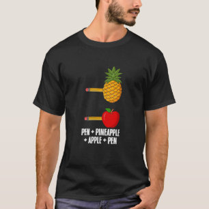 Camiseta Caneta de abacaxi Caneta de maçã do Havaí Fruta de