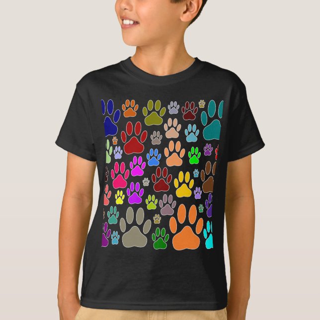 Camiseta Caneta De Cães Imprime Por Toda Parte (Frente)