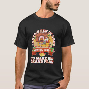Camiseta Caneta papai noel na Véspera de Natal do Natal de