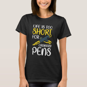 Camiseta Caneta Tinteeira Escrita Caligrafia Manual Penmans