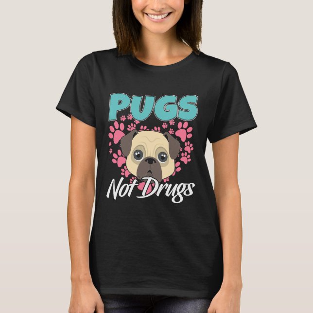 Camiseta Canetas Não Drogas Cães Cães Clássicos T-Shirt 804 (Frente)