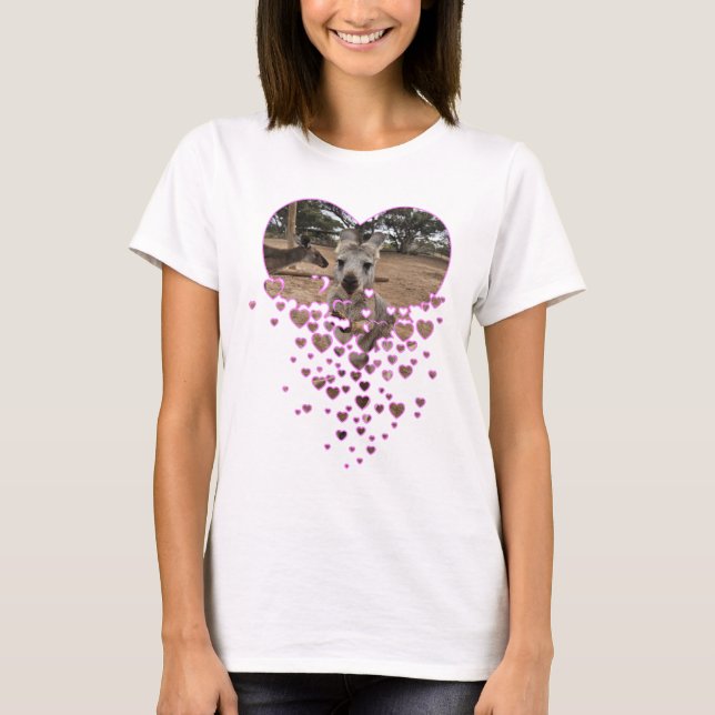 Camiseta canguru amor coração (Frente)