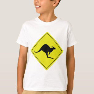 Camiseta canguru australiano Austrália do roadsign