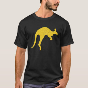 Camiseta Canguru Australiano Austrália Roo Amarelo Canguru
