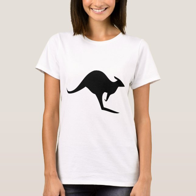 Camiseta canguru australiano preto - Austrália (Frente)