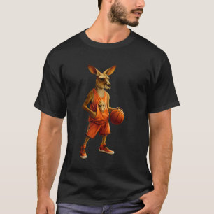 Camiseta Canguru Basquetebol Jogador de Basquetebol Canguru