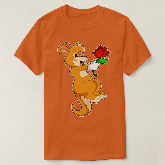 Camiseta Canguru com Flor (Frente do Design)