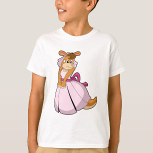 Camiseta Canguru como Noiva com Vestido de Noiva