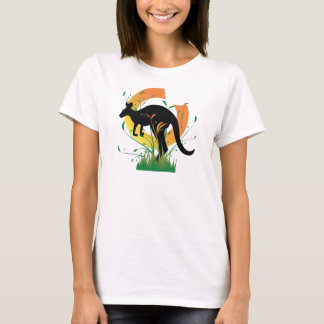 Camiseta canguru da lupulagem