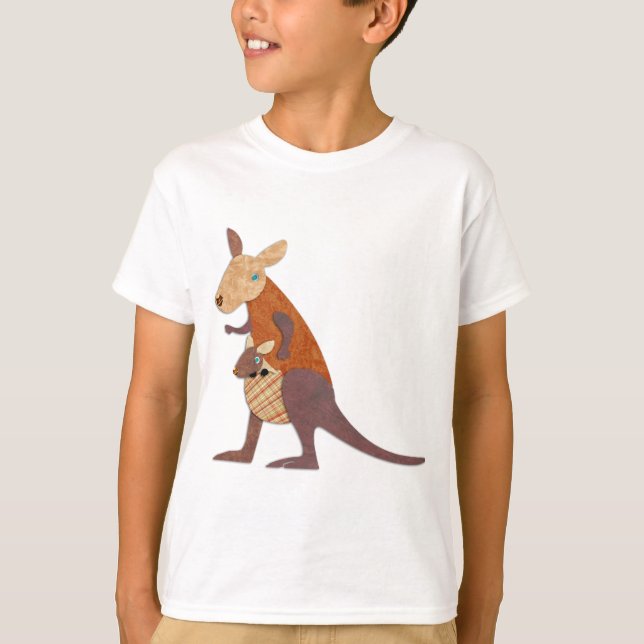 Camiseta Canguru da mamã e do bebê (Frente)