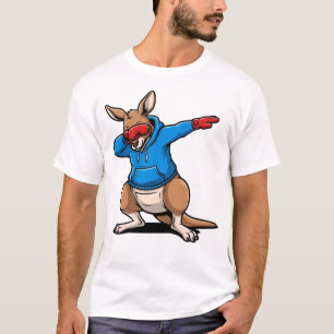 Camiseta Canguru Dabbing Engraçado Fofo Dança Dab