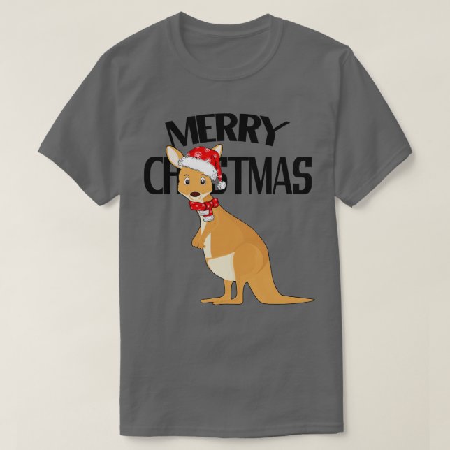 Camiseta Canguru de Natal australiano (Frente do Design)