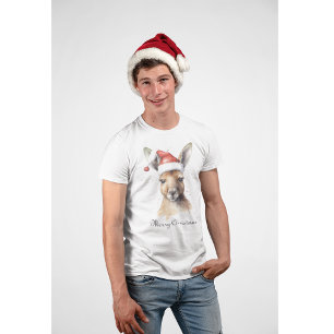 Camiseta Canguru de Natal, personalizável
