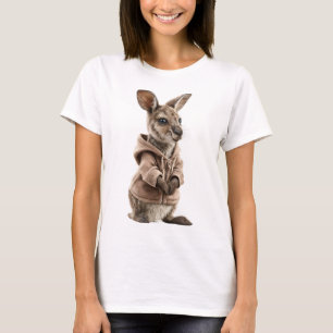 Camiseta Canguru Joeys Adorável em um Casaco Aconchegante
