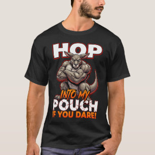 Camiseta Canguru Sarcástico Pula Para Meu Bolso Meme Engraç