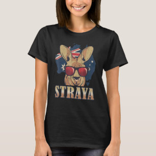 Camiseta Canguru Straya Mapa Patriótico Australiano Austrál