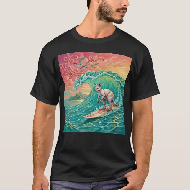 CAMISETA CANGURU SURFANDO  (Frente)