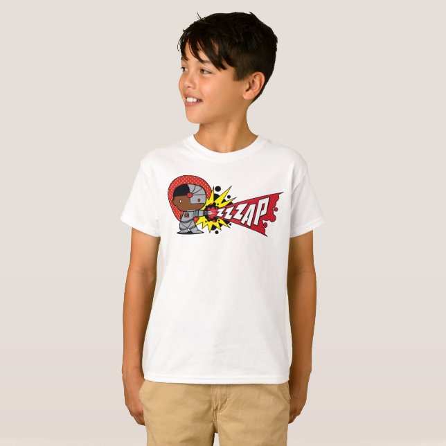 Camiseta Canhão Cibernético de Chibi Cyborg (Frente Completa)