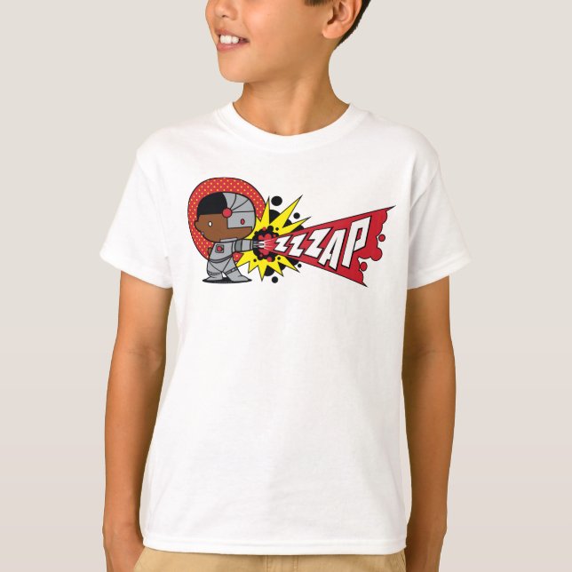 Camiseta Canhão Cibernético de Chibi Cyborg (Frente)