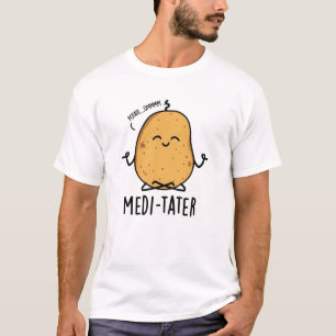 Camiseta Canhoto de batata meditante de batata mediano