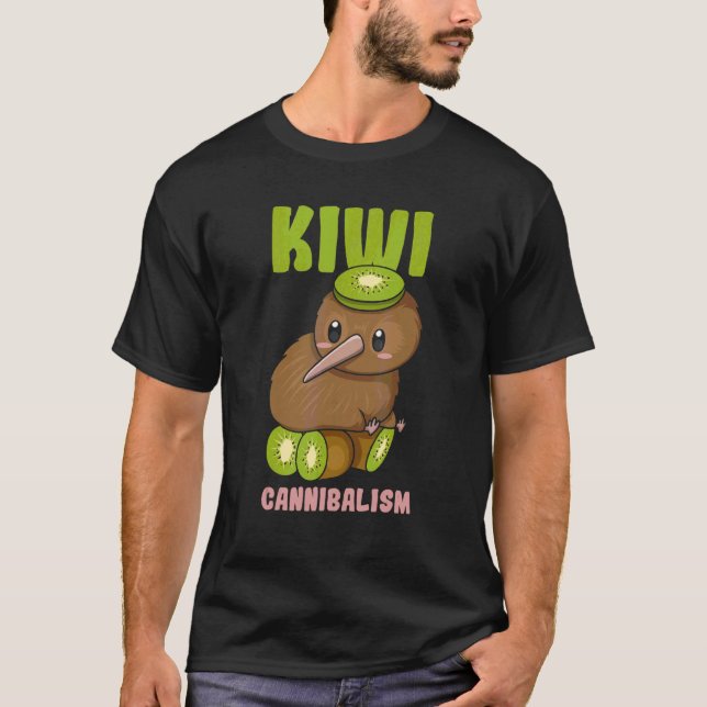 Camiseta Canibalismo De Kiwi Para Um Aniversário De Kiwi (Frente)
