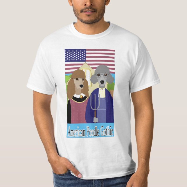 Camiseta Caniche americana gótico (Frente)