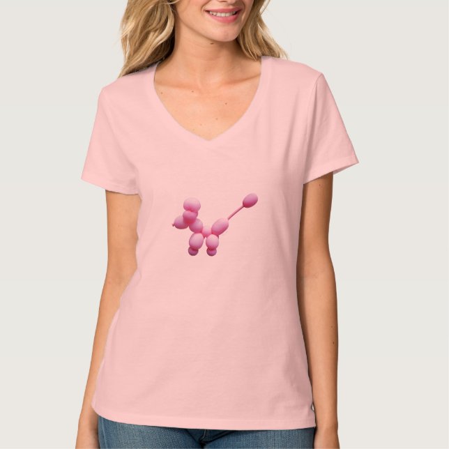 Camiseta Caniche cor-de-rosa de Urbangear | (Frente)