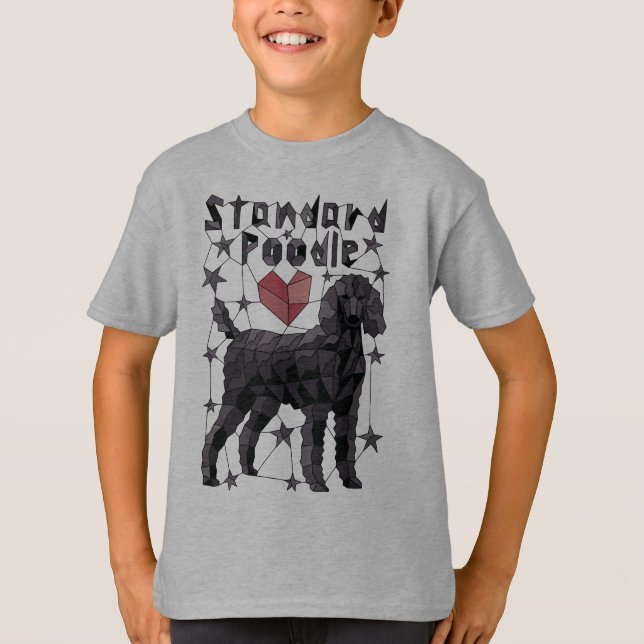Camiseta Caniche padrão geométrica (Frente)