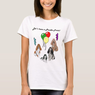 Camiseta Caniche Parti no t-shirt cinzento