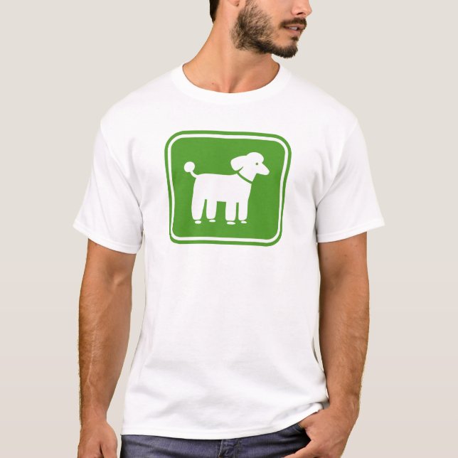 Camiseta Caniche (verde) (Frente)