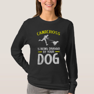 Camiseta Canicross Está Sendo Arrastado Pelo Seu Cachorro P