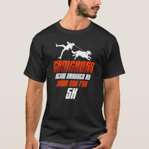 Camiseta Canicross Sendo Arrastado Para Cachorro 5k Executa