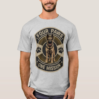 Camiseta Canina de Trabalho Quatro Patas Uma Missã