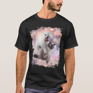 Camiseta Canina Espacial No Gato Siamês