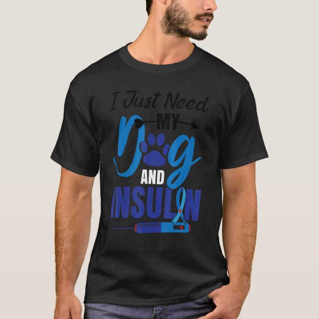 Camiseta Canina Insulina T1D Diabetes (Frente)